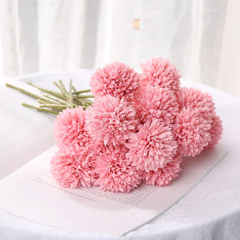 Bouquet de Chrysanthème Artificielle | Artiflora Rose / 3Pcs