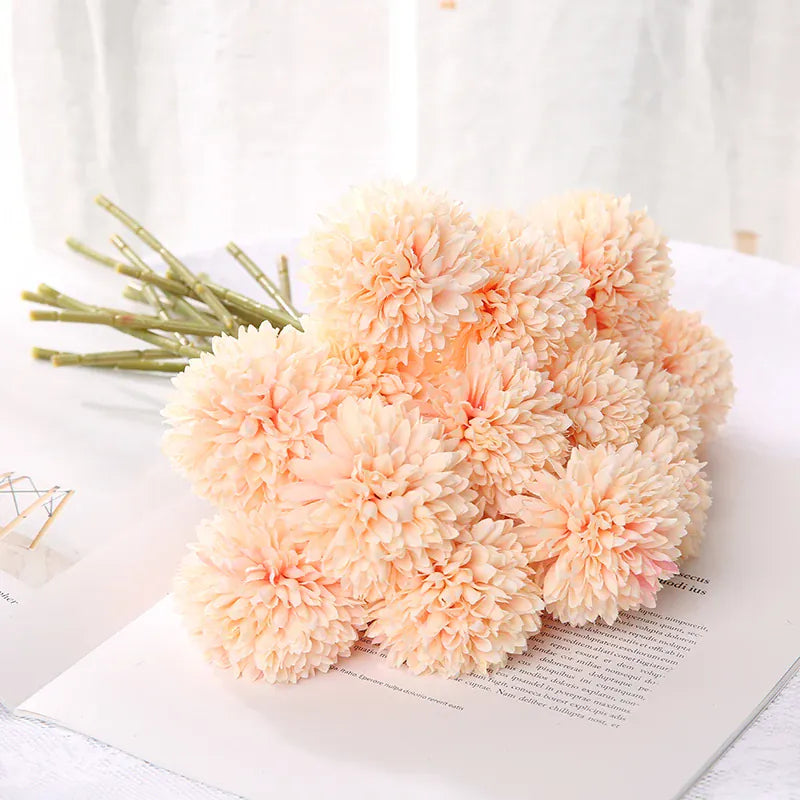 Bouquet de Chrysanthème Artificielle | Artiflora Rose Pâle / 3Pcs