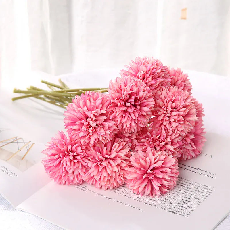 Bouquet de Chrysanthème Artificielle | Artiflora Rose Sombre / 3Pcs