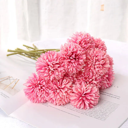 Bouquet de Chrysanthème Artificielle | Artiflora Rose Sombre / 3Pcs