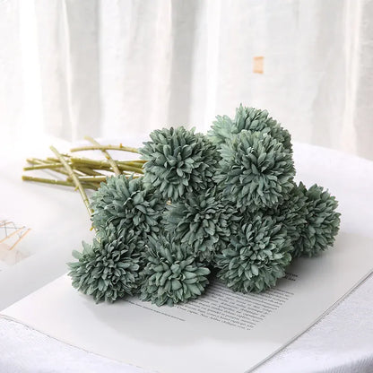Bouquet de Chrysanthème Artificielle | Artiflora Vert / 3Pcs