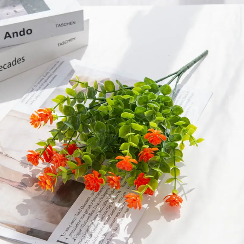 Bouquet de Plantes Fleuries Artificielles | Artiflora Orange