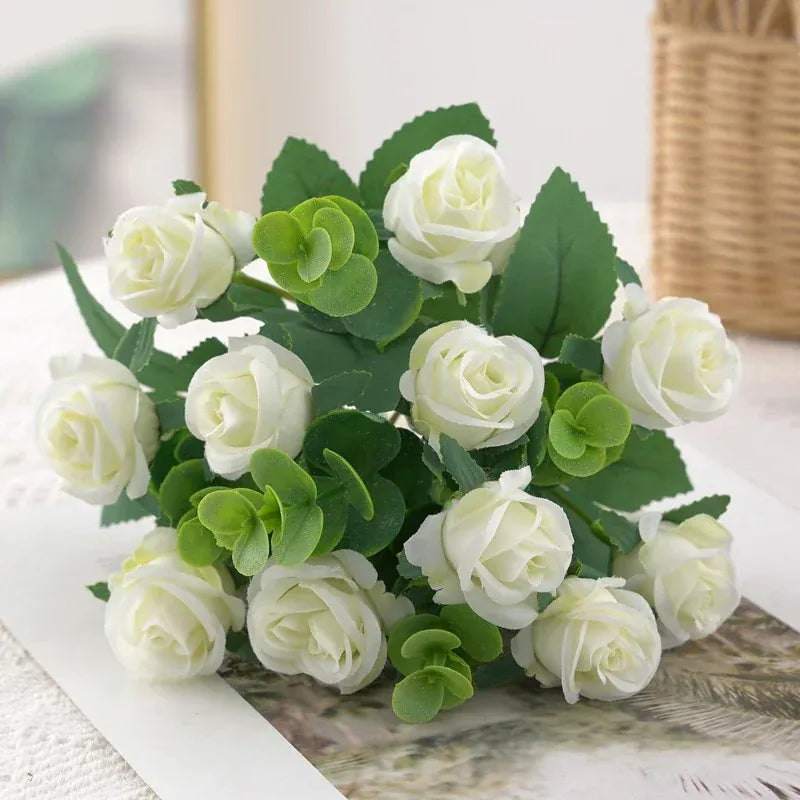 Bouquet de Roses Artificielles | Artiflora Blanc
