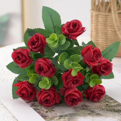 Bouquet de Roses Artificielles | Artiflora Rouge