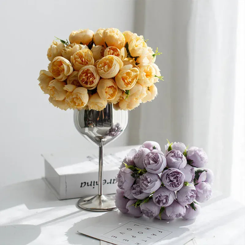Bouquet de Roses Artificielles rondes | Artiflora