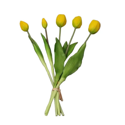 Bouquet de Tulipes Artificielles | Artiflora Jaune / 5 pièces