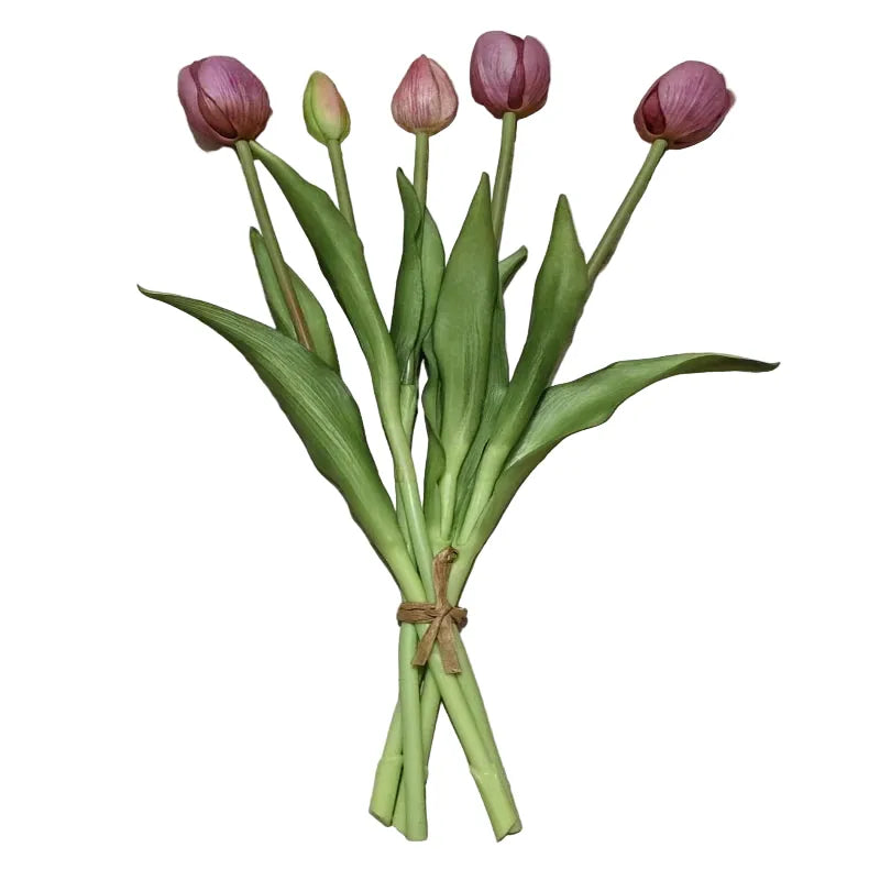 Bouquet de Tulipes Artificielles | Artiflora Magenta / 5 pièces