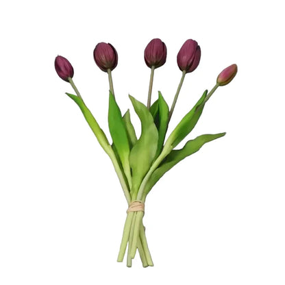 Bouquet de Tulipes Artificielles | Artiflora Mauve / 5 pièces