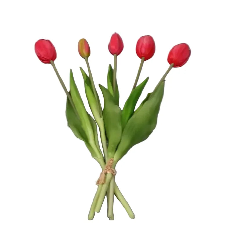 Bouquet de Tulipes Artificielles | Artiflora Rose / 5 pièces