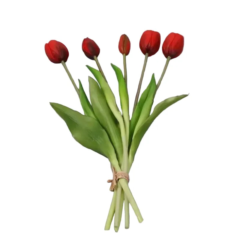 Bouquet de Tulipes Artificielles | Artiflora Rouge / 5 pièces