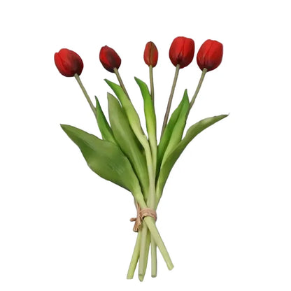 Bouquet de Tulipes Artificielles | Artiflora Rouge / 5 pièces