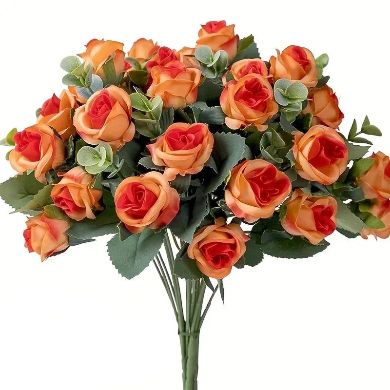 Bouquets de 10 Roses Artificielles | Artiflora Orange
