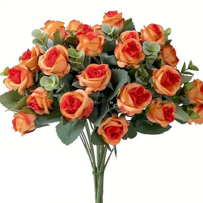 Bouquets de 10 Roses Artificielles | Artiflora Orange