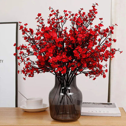 Bouquets de Gypsophiles Artificiel en Fleur | Artiflora Rouge / 1Pcs