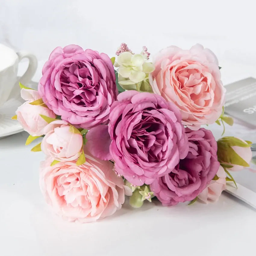 Bouquets de Roses Artificielles Colorées | Artiflora Magenta