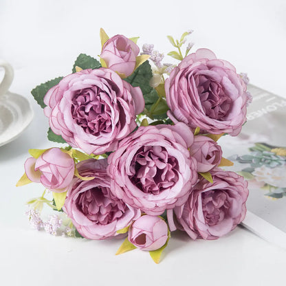 Bouquets de Roses Artificielles Colorées | Artiflora Mauve