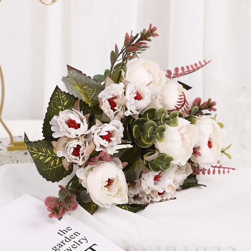 Bouquets de Roses Artificielles Sobre | Artiflora Blanc