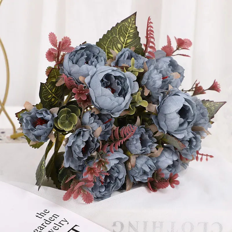 Bouquets de Roses Artificielles Sobre | Artiflora Bleu