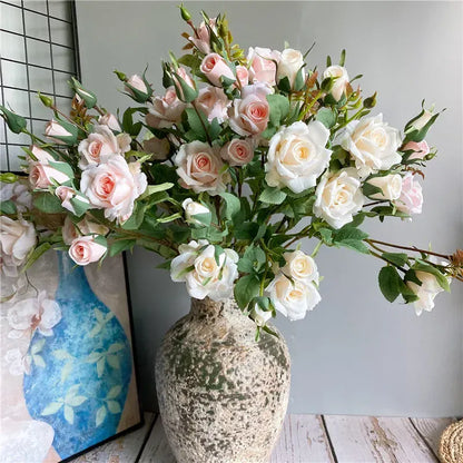 Branche de 5 Roses Artificielles | Artiflora