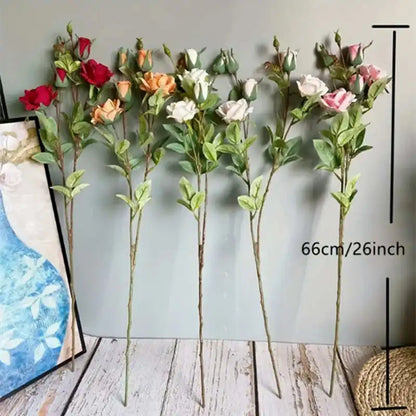 Branche de 5 Roses Artificielles | Artiflora