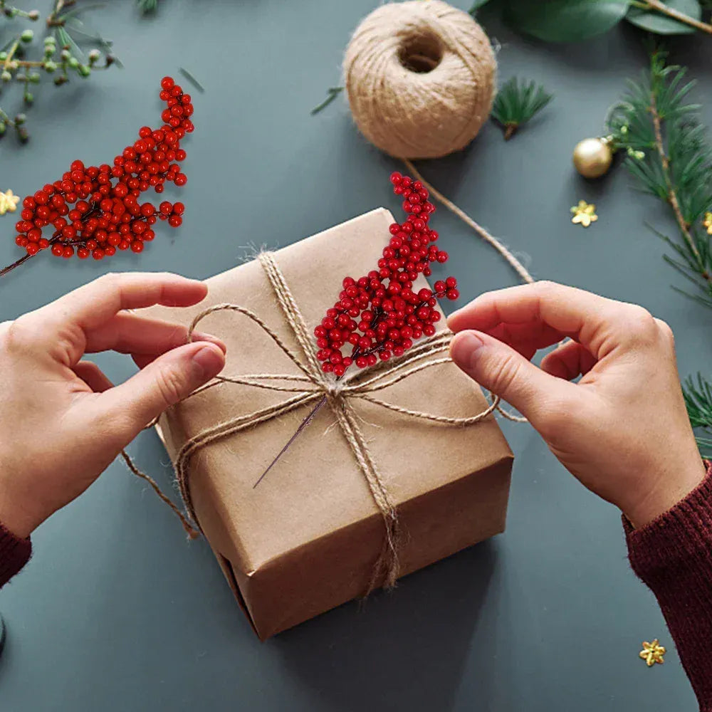 Branche de baies artificielles pour décoration de noël | Artiflora