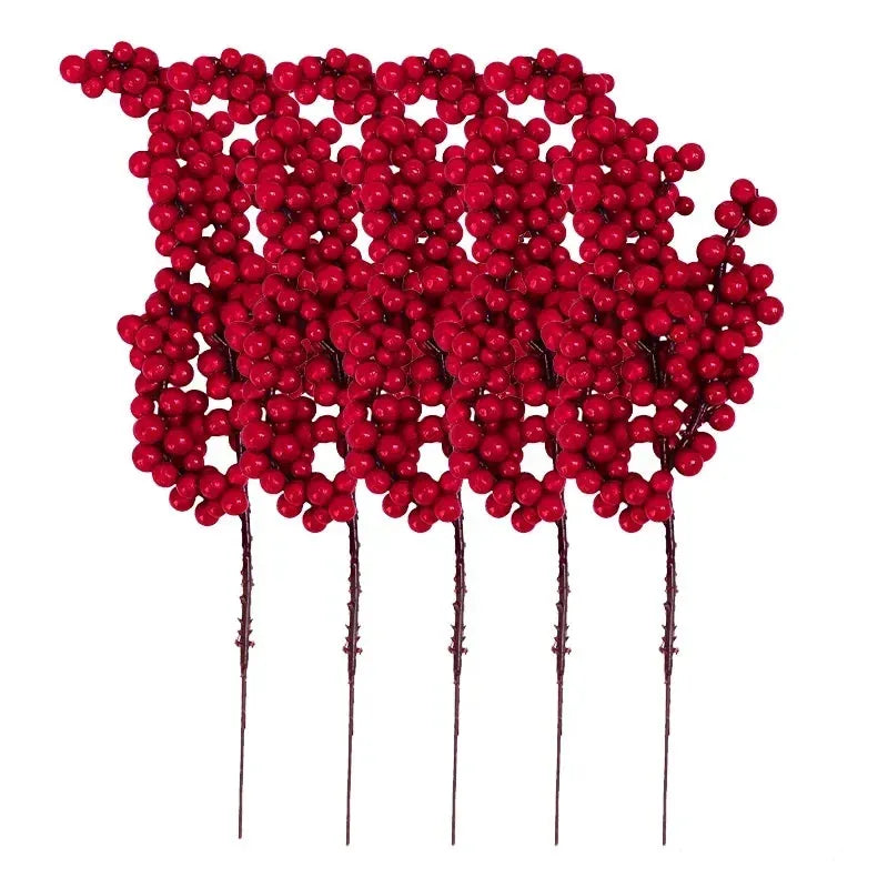 Branche de baies artificielles pour décoration de noël | Artiflora 5 Branches