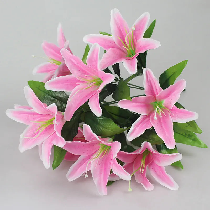 Branche de Fleurs de Lys Artificielles | Artiflora Rose Pâle