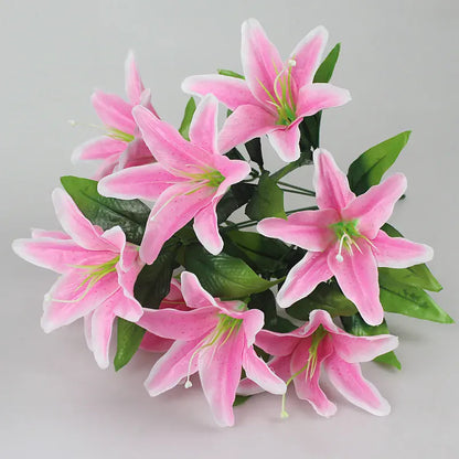 Branche de Fleurs de Lys Artificielles | Artiflora Rose Pâle