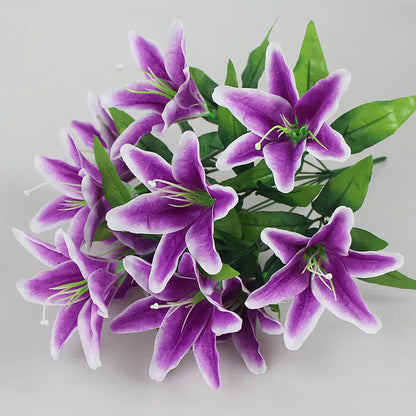 Branche de Fleurs de Lys Artificielles | Artiflora Violet