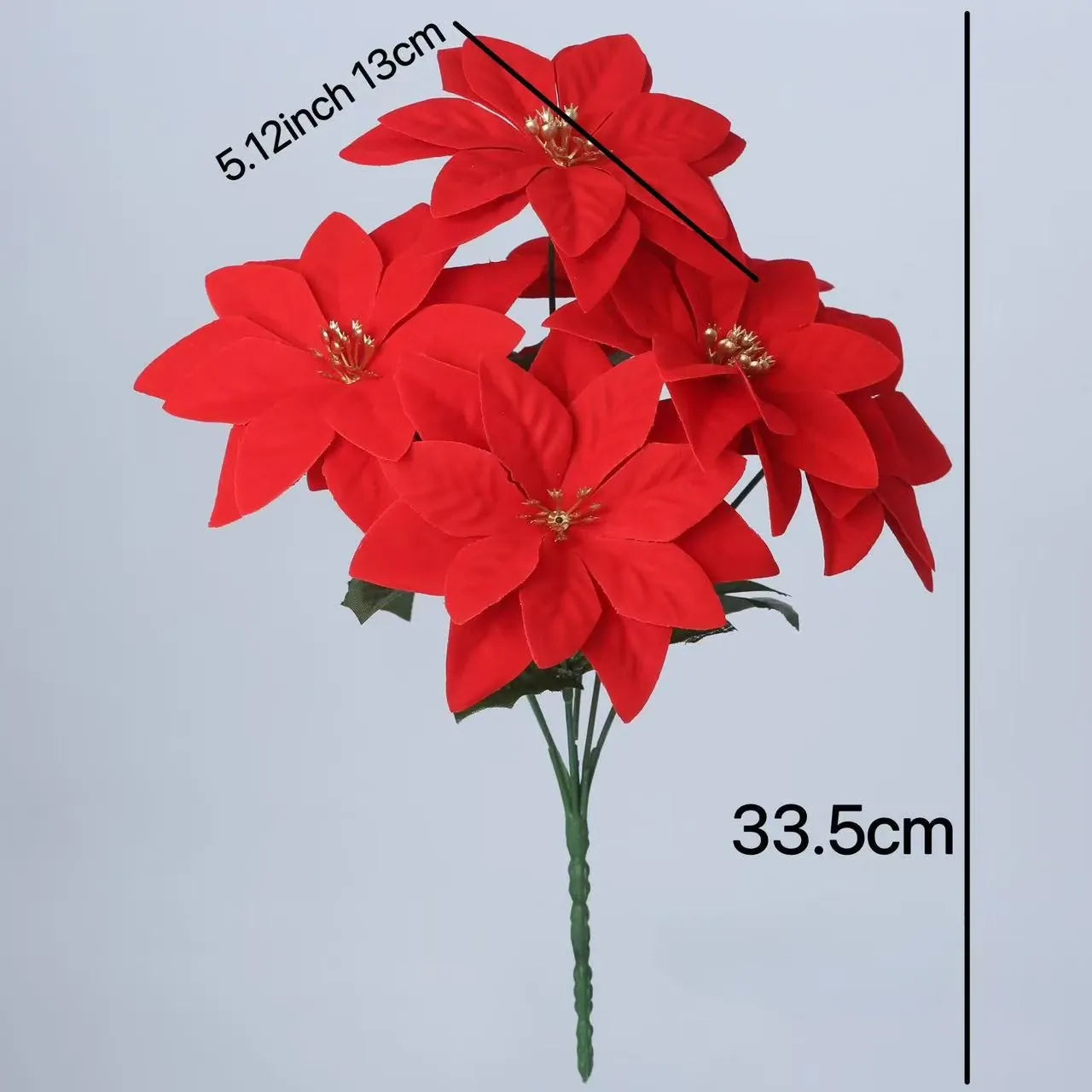 Branche de Poinsettia Artificielles | Artiflora 1pcs