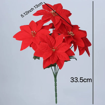 Branche de Poinsettia Artificielles | Artiflora 1pcs
