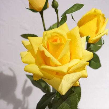 Branche de Rose Artificielle Eclatantes | Artiflora Jaune