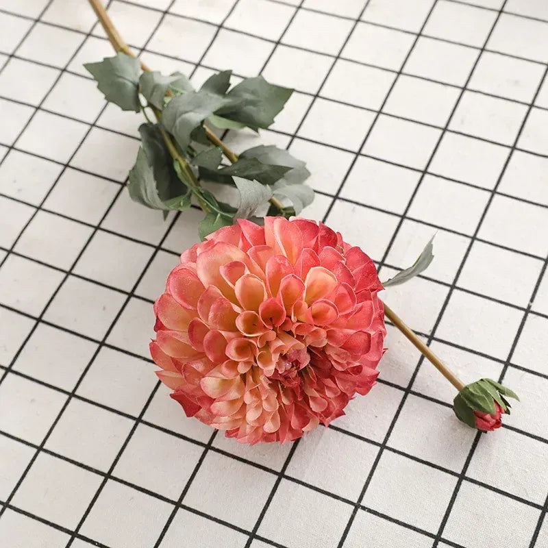 Dahlia Artificielle | Artiflora Orange Rosé