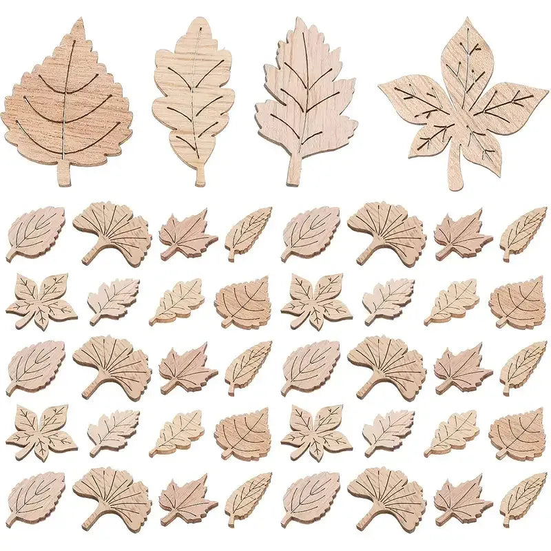 Feuilles de Bois 50pcs