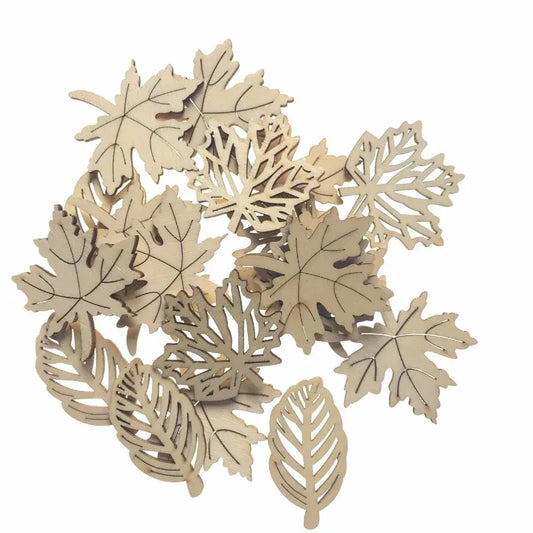 Feuilles en Bois 20pcs