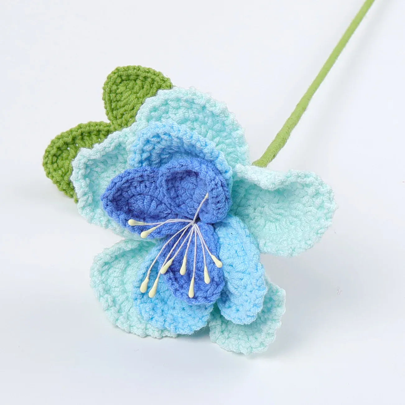 Fleur Ouverte Tricotée | Artiflora Bleu