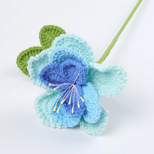 Fleur Ouverte Tricotée | Artiflora Bleu