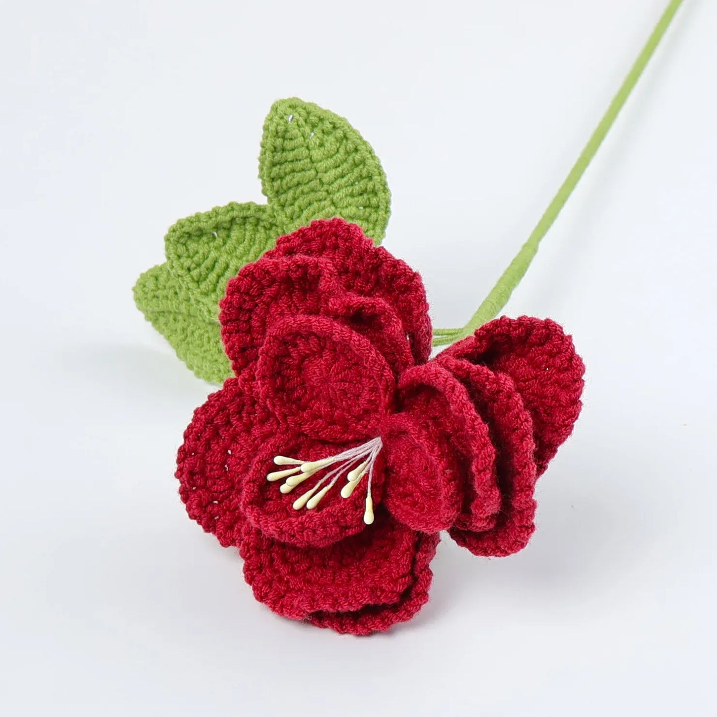 Fleur Ouverte Tricotée | Artiflora Rouge