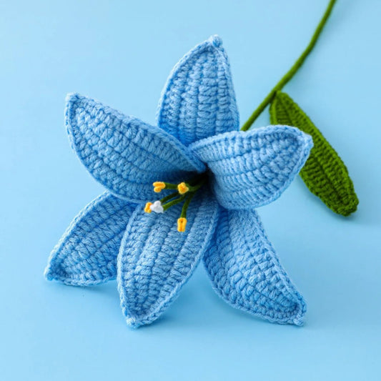 Fleurs de Lys Tricotées | Artiflora Bleu