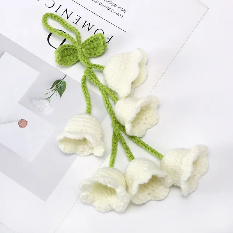 Fleurs Suspendues Tricotées | Artiflora Blanc