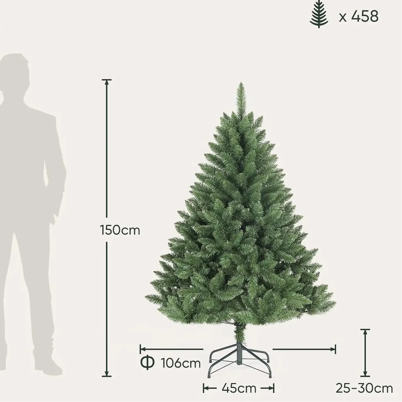 Grand Sapin de Noël Artificiel 150cm