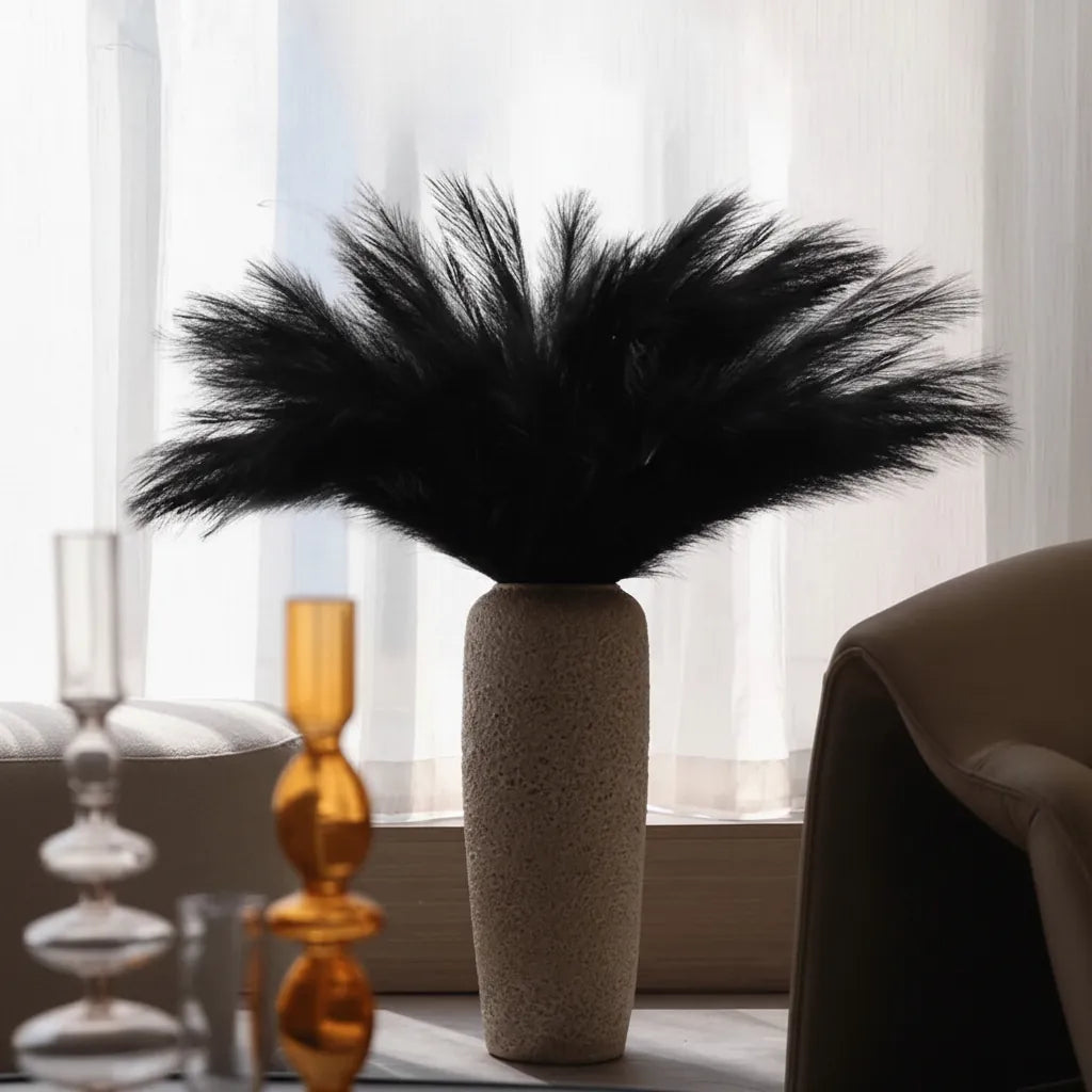 Herbe de Pampas Noire Artificielles | Artiflora 10pcs