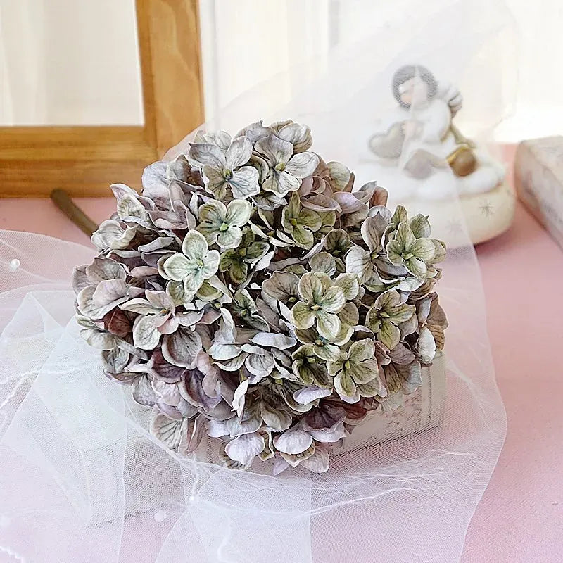 Hortensia Artificielle Automnales | Artiflora Mauve/Gris