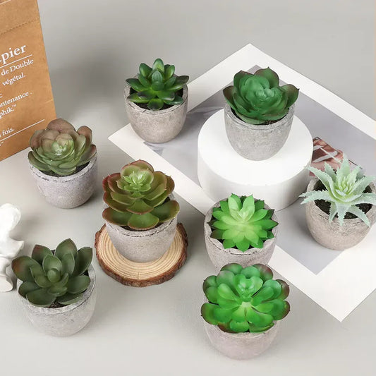 Lot de 4 plantes succulentes artificielles | Artiflora