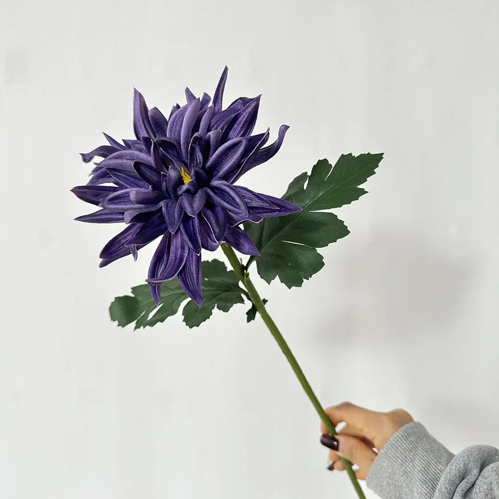Lot de 5 Dahlia Artificielle | Artiflora Mauve Foncé