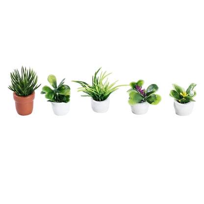 Lot de 5 Mini plantes artificielles | Artiflora 5pcs