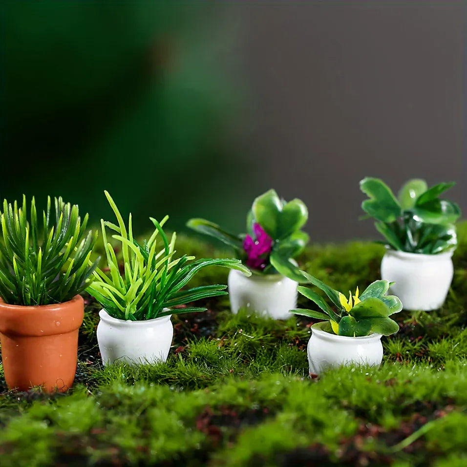 Lot de 5 Mini plantes artificielles | Artiflora 5pcs