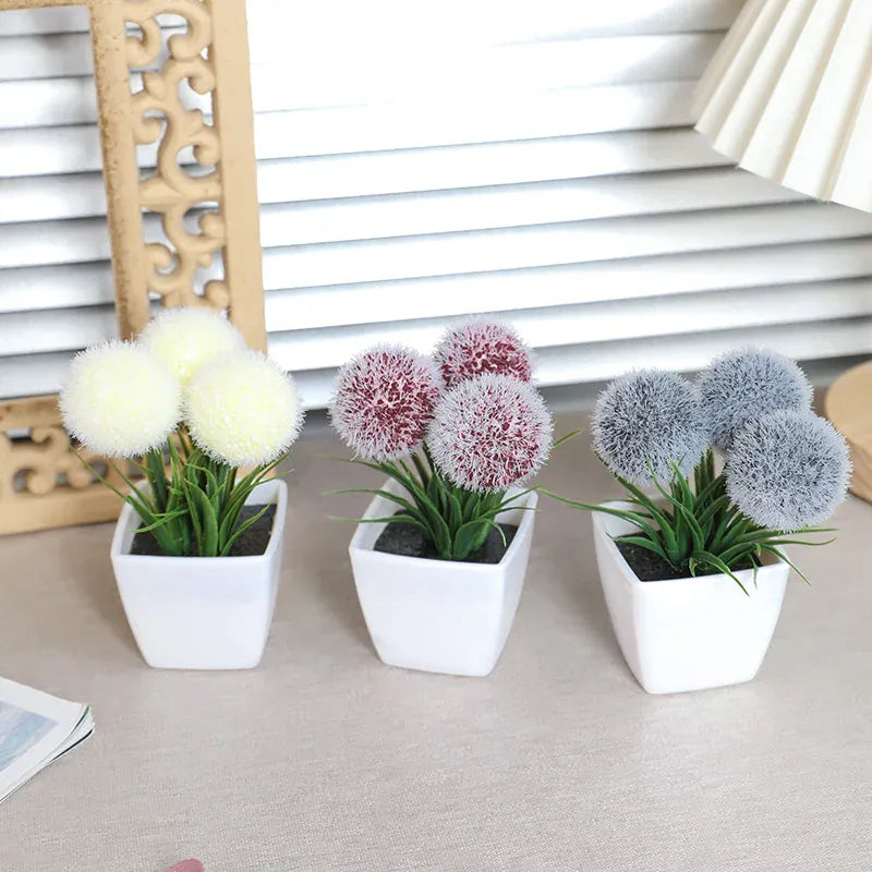 Lot de petites plantes artificielles multicolores | Artiflora