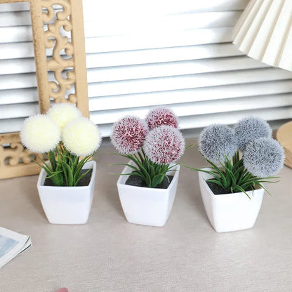 Lot de petites plantes artificielles multicolores | Artiflora