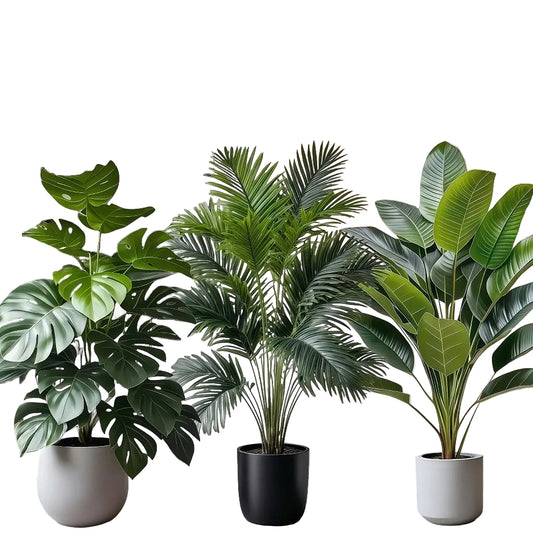 Lot de 3 Grandes Plantes Artificielles